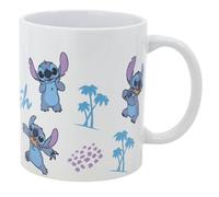 Stor TASSE EN CÉRAMIQUE - MUG 325 ML | STITCH LEAVES PATTERN, Bleu/Lilas