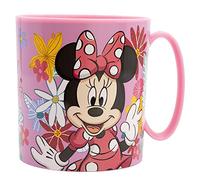 Stor TASSE EN PLASTIQUE DE 390 ML SANS BPA, PASSANT AU MICRO-ONDES | MINNIE MOUSE SPRING LOOK, Rose Bonbon