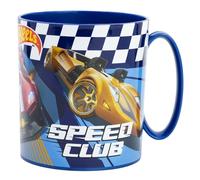STOR Tasse Enfant Plastique Hot Wheels 390ml - Compatible Micro-ondes, Résistante et Réutilisable pour Enfants