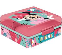 STOR Tataway Boîte à Sandwich Disney Minnie à Compartiments Multiples Pour Bébé, En Plastique Sans BPA, Lavable Et Réutilisable
