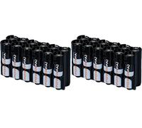 Storacell Lot de 2 boîtes de 12 piles AA Noir Capacité 30,5 cm