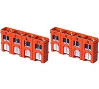 storacell PowerPax Rangement Slim Line par Pile 9 V Batterie pour Orange x 2 Supports Chaque Peut contenir 4 Piles 9 V