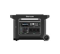 STORCUBE Système de Stockage Solaire S2500 Plus, Entrée olaire de 1200W, Charge AC de 2200W, Station d'énergie Portable de 2560Wh avec Prise AC 3300W, Contrôle via l'APP (micro-onduleur non inclus)