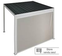 Store EVORA Argile Pour Côté 3 m - 2,7 Aluminium, Texaline Hespéride