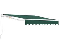 Store à bras articulé « Bitonto » 300 x 250 cm avec manivelle, structure en aluminium, vert foncé
