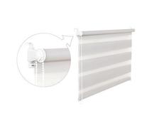 Store à enrouleur double 16 largeurs 2 longueurs Avec cordon latéral Fixation sans perçage, gris, 60x150