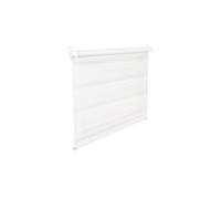Store à enrouleur double 16 largeurs 2 longueurs Avec cordon latéral Fixation sans perçage, Weiss, 80 x 150