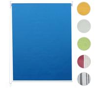 Store à enrouleur pour fenêtres, HWC-D52, avec chaîne, avec perçage, isolation, opaque, 100 x 160 ~ bleu
