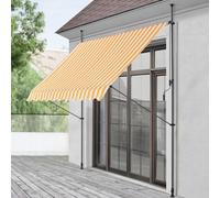 Store à pince 'Stem' structure acier largeur 300 cm Jaune / Blanc