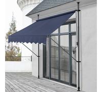 Store à pince 'Stem' structure acier largeur 400 cm bleu foncé