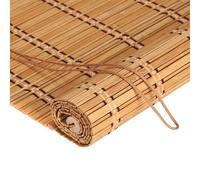 Store à Rouleau en Bambou Naturel,Store Enrouleur Occultant en Bambou,75% Protection Solaire Intimité Écran,pour Balcon/Jardin/Intérieur/Extérieur,Personnalisable,Largeur x Hauteur (130cm x 170cm)