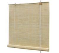 Store à rouleau en bambou - vidaXL - 80x160 cm - Bambou naturel - Beige - Filtrant la lumière - Facile à nettoyer