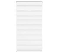 Store à rouleau zébré - vidaXL - 75x100 cm - Polyester - Blanc - Largeur du tissu 70,9 cm - Bandes opaques 7,5 cm