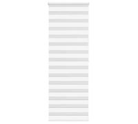 Store à rouleau zébré - vidaXL - 75x200 cm - Polyester - Blanc - Largeur tissu 70,9 cm - Bandes opaques 7,5 cm