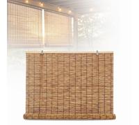 Store Bambou Extérieur pour Terrasse et Balcon, Store Enrouleur en Roseau Naturel, Brise Vue pour Pergola, Véranda et Jardin, Store Décoratif Filtrant la Lumière(W110 x H260 cm)
