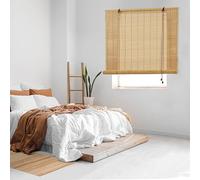 Store Bambou Intérieur à Cannes STORESDECO Store Enrouleur Naturel pour Fenêtres et Portes Lumière Tamisée Protection Solaire Finition Mate Naturel 120x250 cm (Largeur x Hauteur)