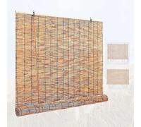 Store Bambou Terrasse, Store Enroulable en Bambou Naturel pour Extérieur, Brise Vue pour Balcon, Pergola, Patio et Jardin, Décoration Intérieure et Extérieure(W120 x H60 cm)