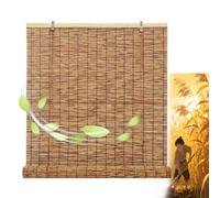 Store Bambou Terrasse, Store Enroulable en Roseau Naturel, Brise Vue pour Balcon, Patio et Pergola, Store Décoratif Filtrant la Lumière pour Jardin et Fenêtre(W160 x H160 cm)