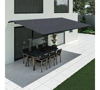 Store banne 6 m, modèle Basic sans coffre, Anthracite, 1600 x 6000 mm, avec commande manuelle à manivelle, configurer individuellement