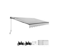 Store banne à bras articulé avec tissu déperlant 300x250cm gris clair