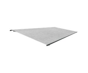 Store banne aluminium, Basic sans coffre, 5x3 m, Gris clair, moteur électrique avec télécommande, configurateur en ligne