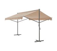 Store Banne Autoportant À Double Pente 400 X 300 X 260 Cm Sable Helloshop26 03_0008295 Multicolore