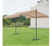 Store banne autoportant Selenizza à double pente 400 x 300 x 260 cm sable