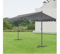 Store banne autoportant Selenizza à double pente 600 x 300 x 260 cm gris foncé