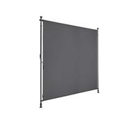 Store banne - TECTAKE - Brise-vue TAIJA avec manivelle et tissu opaque imperméable protection UV 150 x 310 cm - Gris Foncé