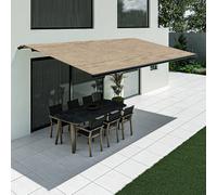 Store banne beige, modèle Basic sans coffre, 1500 x 2400 mm, avec commande manuelle à manivelle, configurer individuellement
