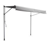 Store banne pour Balcon Chene de Dimensions 3 × 1,2m, Toile Grise et Structure Grise