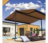 Store Banne Double Pente Enargite 6,00x2x3,00 M (Manuelle - Gris Anthracite - Taupe) Gris