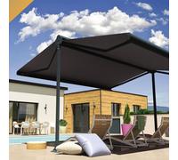 Store Banne Double Pente Enargite 6,00x2x3,00 M (Motorisé À Télécommande - Gris Anthracite - Gris Graphite) Gris