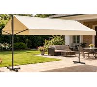 Store banne double pente manuel NAUARI Kokoon : 4 x 1 5/1 5 m / Taupe