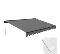 Store banne électrique 4x3m en aluminium anthracite Ouessant - Oviala