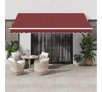 vidaXL Store automatique avec LED rouge vin 400x350 cm