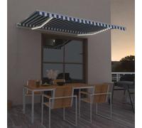 Store banne électrique avec LED et capteur 100 % polyester vidaXL vidaXL