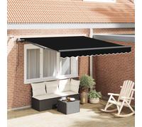 vidaXL, store enroulable, noir, 300 x 250 cm, polyester