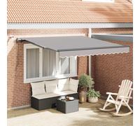 Store banne électrique avec LED et capteur 100 % polyester vidaXL vidaXL