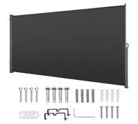 Store banne latérale rétractable, 185 x 420 cm. Store latéral rétractable pour patio, en tissu polyester de 180 g/m², imperméable. Protection solaire et écran d'intimité pour l'extérieur, idéal pour j