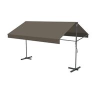 Iseo store banne double pente manuel 4 x 1,5-1,5 m taupe