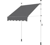 Store Banne Manuel Gris - 150 x 120 cm - Réglable en Hauteur et Inclinaison - Yaheetech