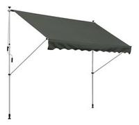 Outsunny Store banne manuel rétractable 3x1,5 m télescopique sans perçage anti-UV gris