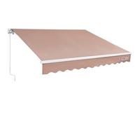VEVOR Store Banne Manuel 3,6x3 m Auvent Rétractable Terrasse Extérieur 40°-90° Réglable Résistant au Vent/UV/Eau Auvent Pare-soleil Polyester avec Manivelle pour Patio, Arrière-cour, Jardin, Balcon