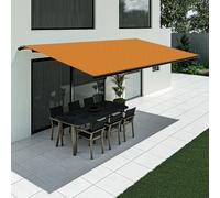 Store banne orange, modèle Basic sans coffre, toile orange, 1500 x 2400 mm, système manuel avec manivelle, configurer individuellement
