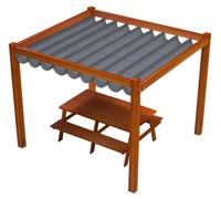 Store banne pliable imperméable 2,5 x 4 m, gris
