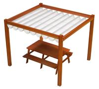 Store banne pliable imperméable 3x3, blanc