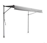 Store banne pour Balcon Chene de Dimensions 3 × 1,2m, Toile Grise et Structure Grise