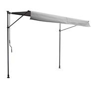 Happy Garden Store banne pour balcon Chêne 3 × 1,2 m toile grise et structure grise