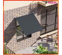 Store banne rétractable manuel - AKOZON - 8290 - Inclinaison réglable - Protection anti-UV - 150 x 120 cm